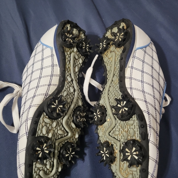 Footjoy Shoes Mens 5 M LoPro Spikes Golf Sneakers 97214 White Leather Lace Up - Picture 3 of 8